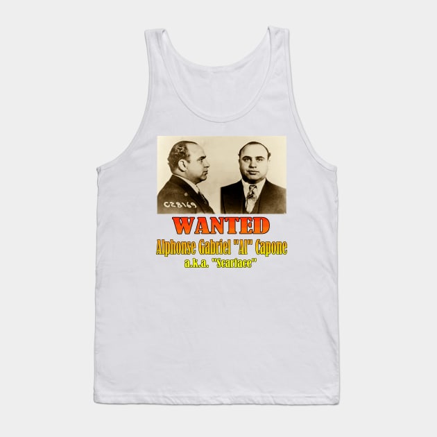 Wanted: Alphonse Gabriel "Al" Capone Tank Top by Naves